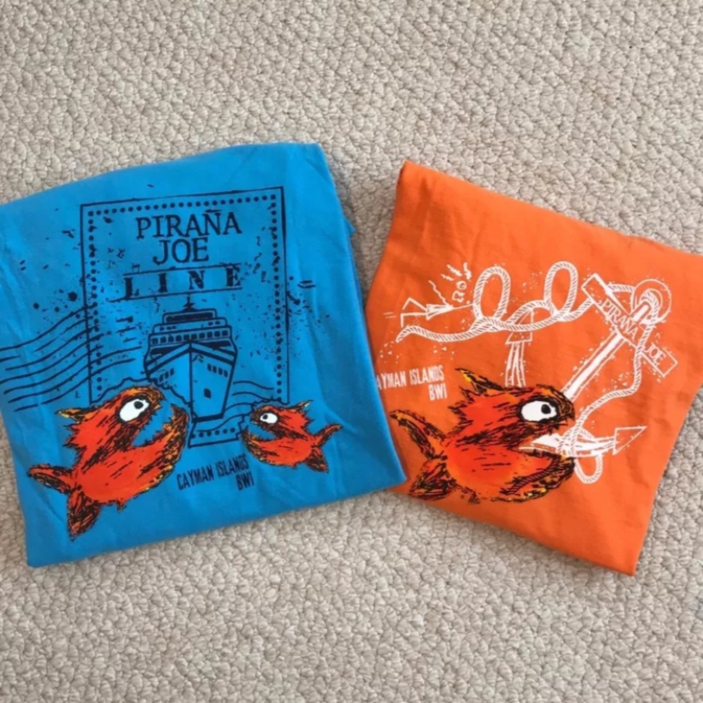 Set of 2 Piraña Joe T-Shirts (one NWT)